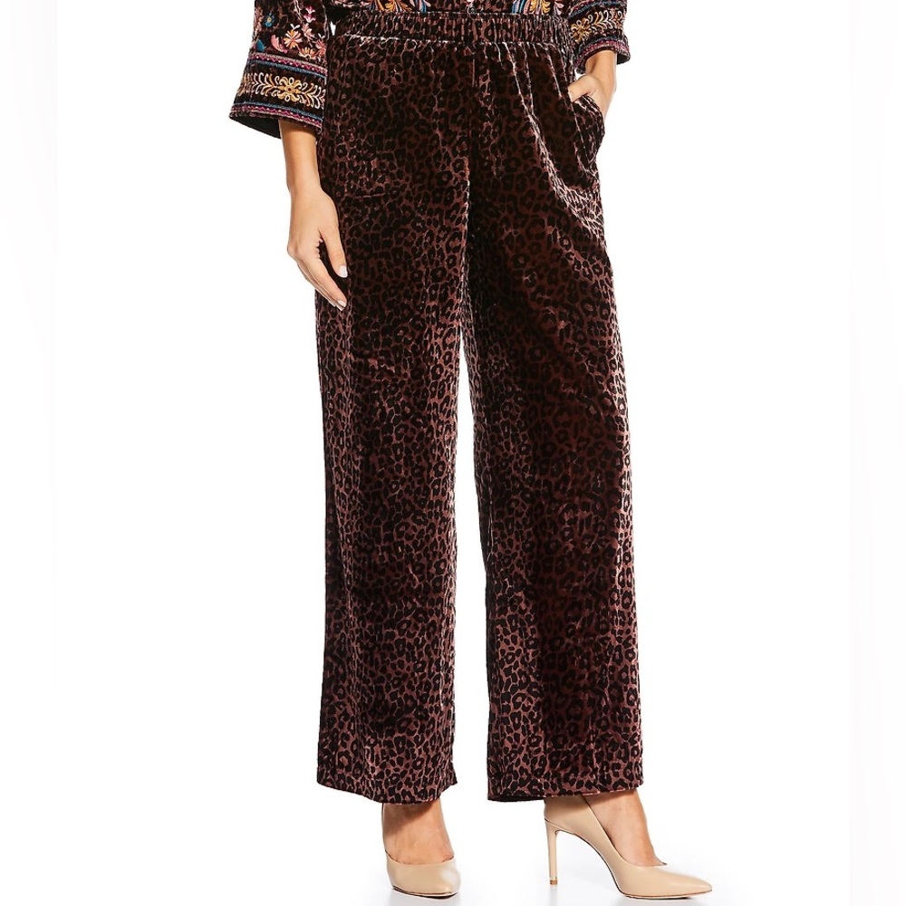 NWT JOHNNY WAS WIDE LEG VELVET PANT